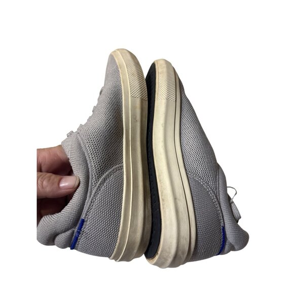 Rothys Women's 7.5 Gray Lace-Up Sneakers With Knit Upper - Picture 8 of 9